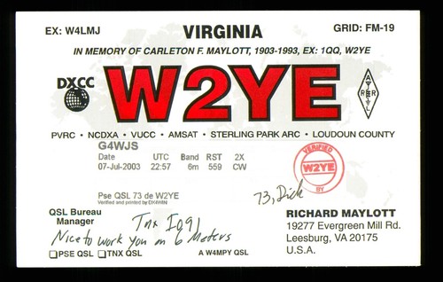 Qsl karte radio usa - 1,